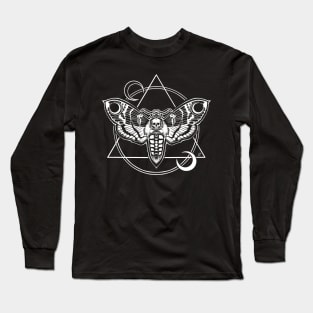 Death Moth - death, goth, night night, stranger, moon, witch, dark sticker Long Sleeve T-Shirt